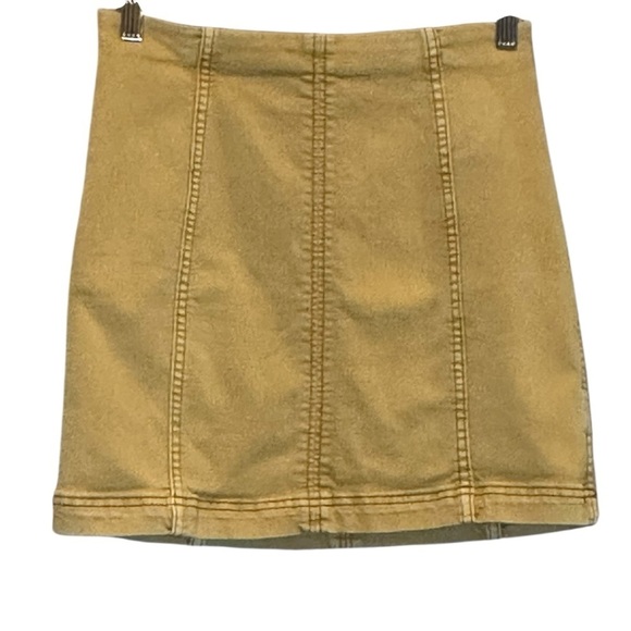 Free People Dresses & Skirts - Free People Women’s Modern Femme Khaki Golden Denim Jean Short Mini Skirt Sz 10